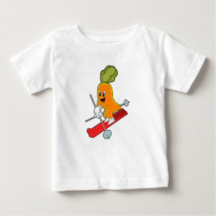 Carrot as Skier with Ski Baby T-Shirt