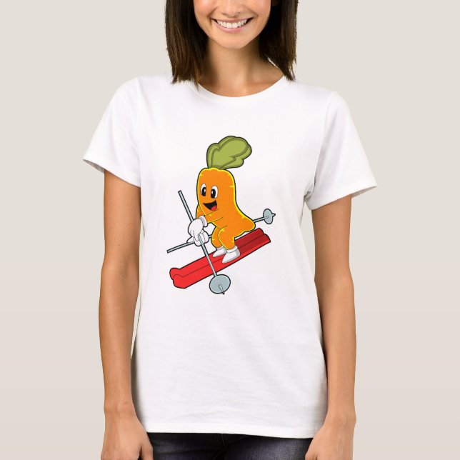 Carrot as Skier with Ski T-Shirt (Front)