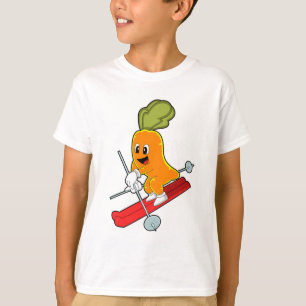 Carrot as Skier with Ski T-Shirt