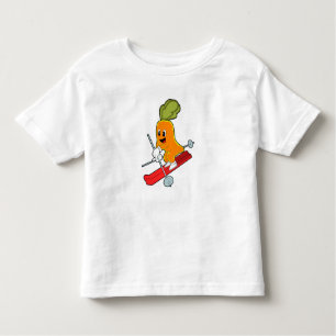 Carrot as Skier with Ski Toddler T-Shirt