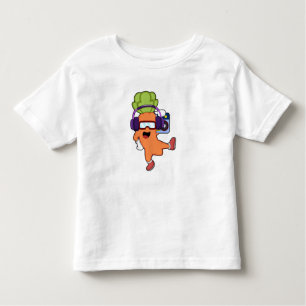 Carrot at Music with Headphone Toddler T-Shirt