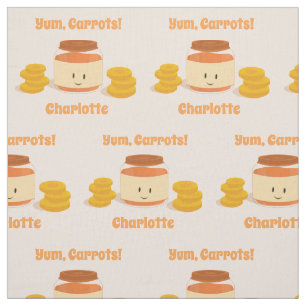 Carrot Baby Food Character   Fabric