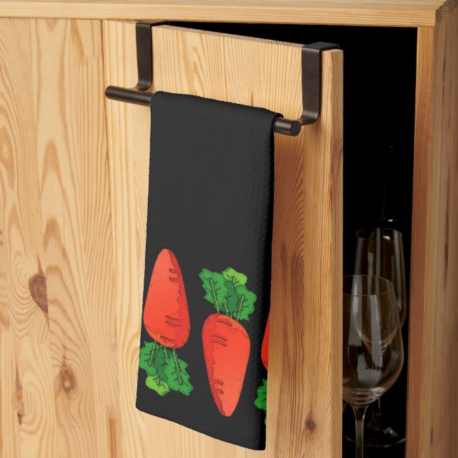 Carrot Boarder  Tea Towel (Thirds Fold)
