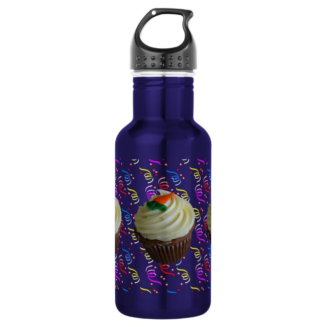 Carrot Cake Cupcake with Confetti 532 Ml Water Bottle (Front)