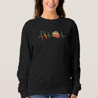 Carrot Cake Heartbeat Baker Baking Vegan Dessert Sweatshirt