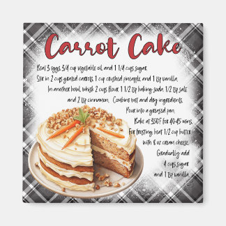 Carrot Cake recipe Magnet