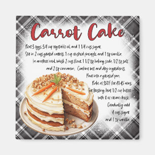 Carrot Cake Recipe Magnet