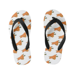 Carrot cartoon illustration kid's thongs
