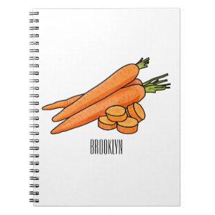 Carrot cartoon illustration notebook