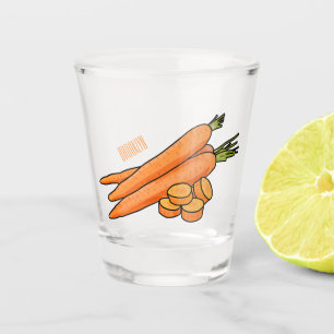 Carrot cartoon illustration shot glass