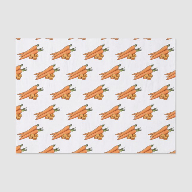 Carrot cartoon illustration tissue paper (Front)