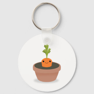 Carrot Character Key Ring