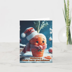 Carrot Christmas Greeting Card