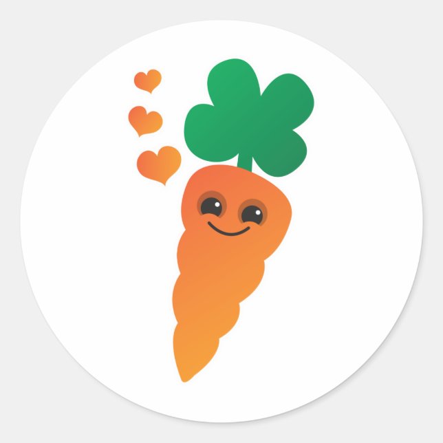 Carrot Classic Round Sticker (Front)