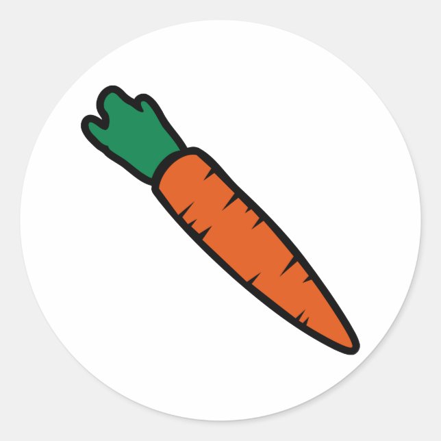 Carrot Classic Round Sticker (Front)