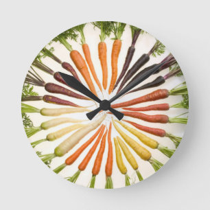 Carrot Colour Wheel Round Clock