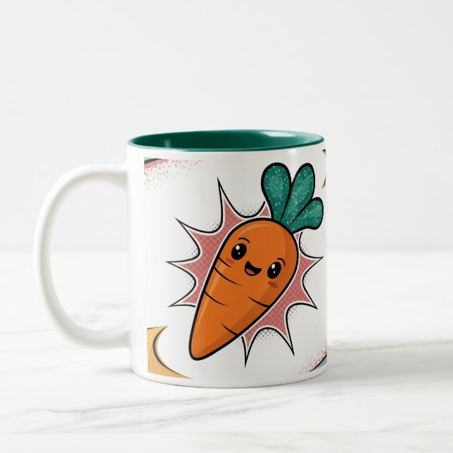 Carrot Comic Classic Mug Two Tone Green Interior  (Left)