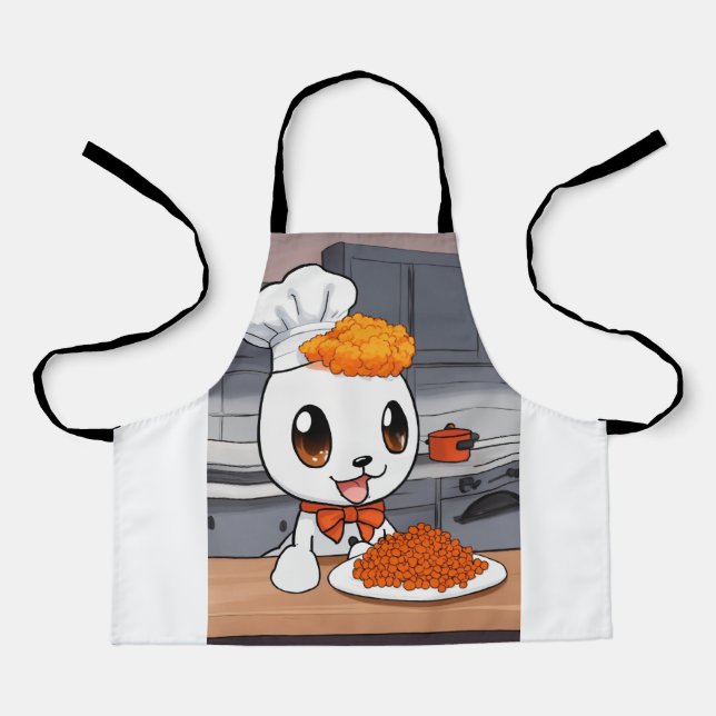 "Carrot Crown Chef: A Whimsical Hat Design for Cul Apron (Front)