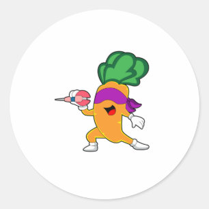 Carrot Darts Dart Classic Round Sticker