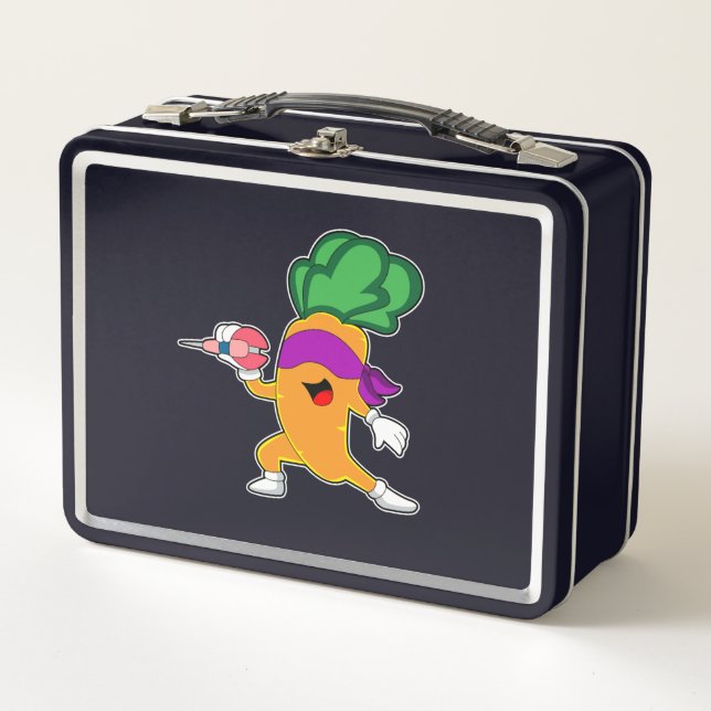 Carrot Darts Dart Metal Lunch Box (Front)