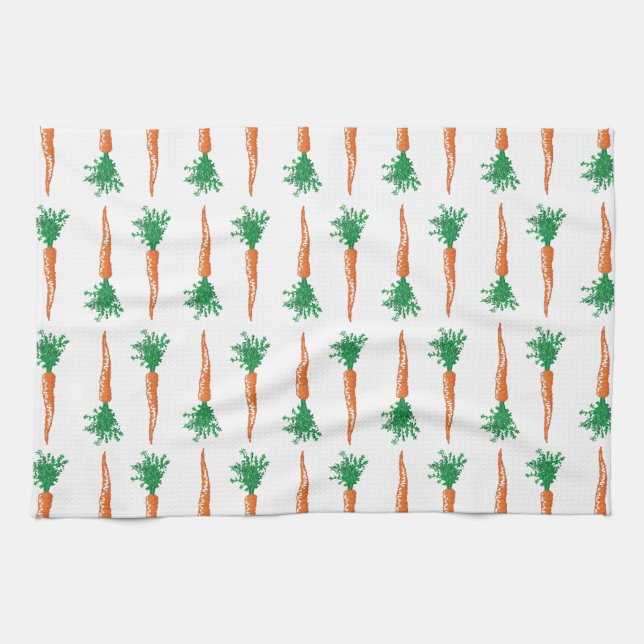 Carrot Easter design Tea Towel (Horizontal)