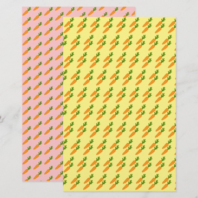 Carrot food culinary Scrapbook Paper (Front/Back)