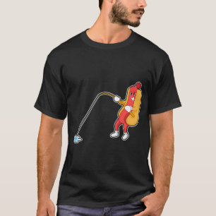 Carrot in Boat at Fishing with Fishing rod T-Shirt
