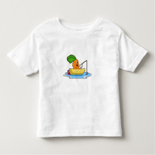 Carrot in Boat at Fishing with Fishing rod Toddler T-Shirt