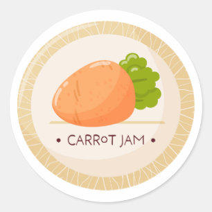 Carrot Jam Jar Round Label