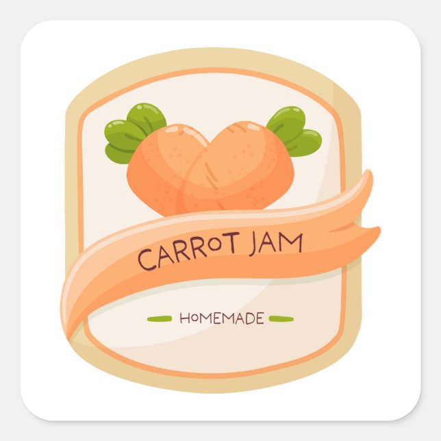 carrot jam label (Front)