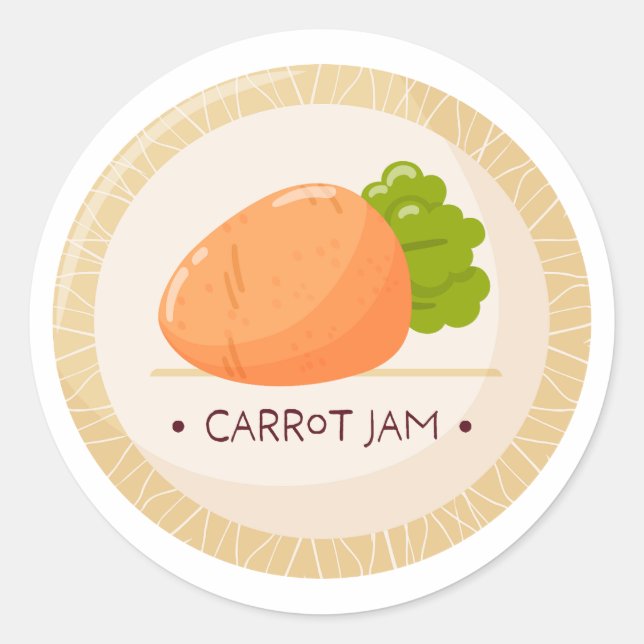 carrot jam label (Front)
