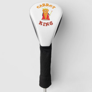 Carrot king royal vegetable crown illustration golf head cover