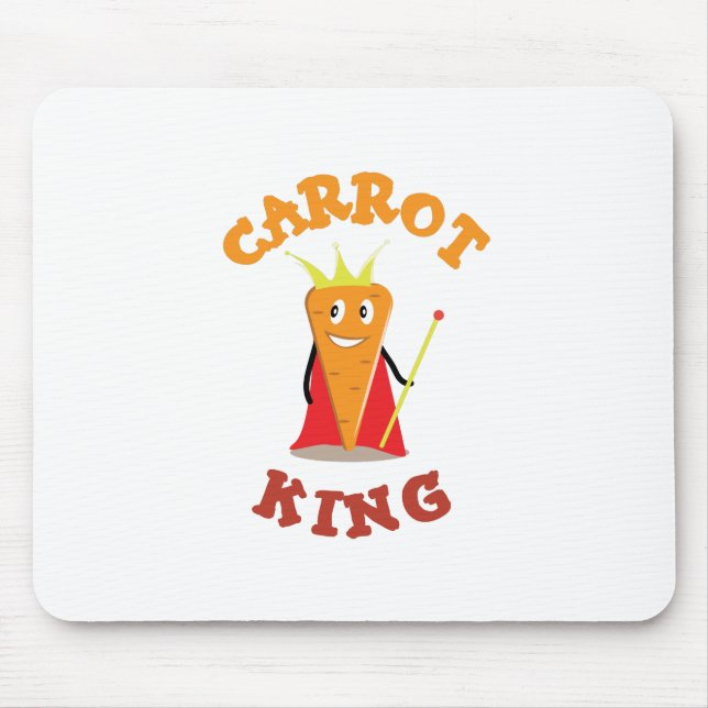 Carrot king royal vegetable crown illustration mouse pad (Front)