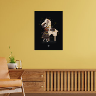 CARROT LAMA by Alexandra Dikaia Poster