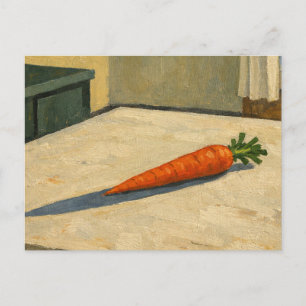 Carrot on a Table Art Postcard
