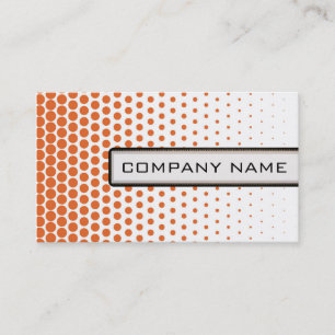 Carrot Orange Polka Dots Elegant Modern White Business Card