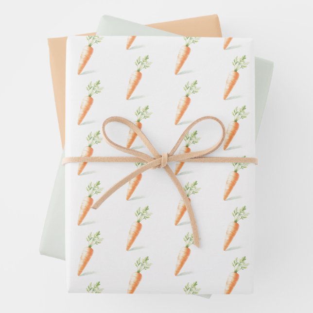 Carrot Patch Easter Wrapping Paper  (In situ)