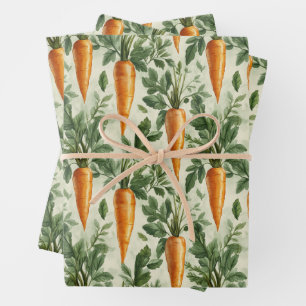Carrot Pattern Spring Garden Decoupage Wrapping Paper Sheet
