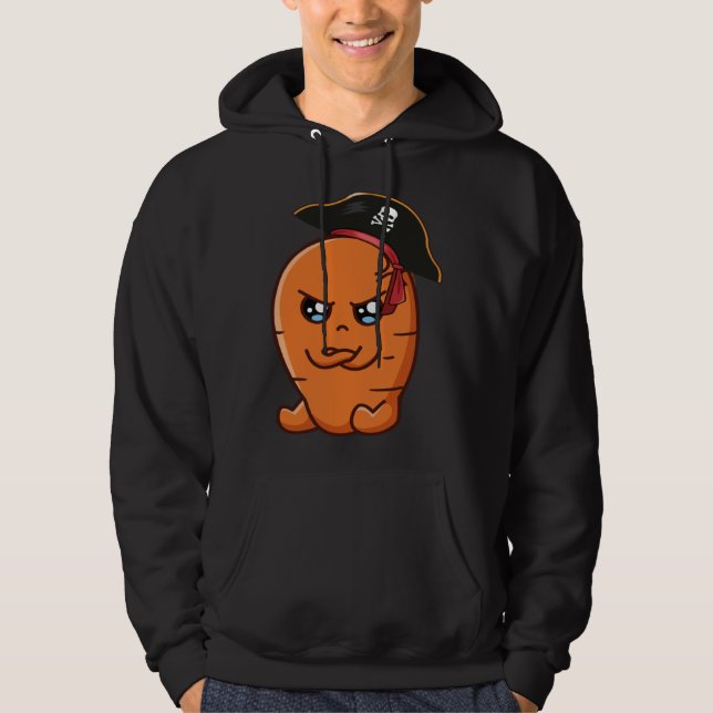 Carrot Pirate Vegan Food Hoodie (Front)