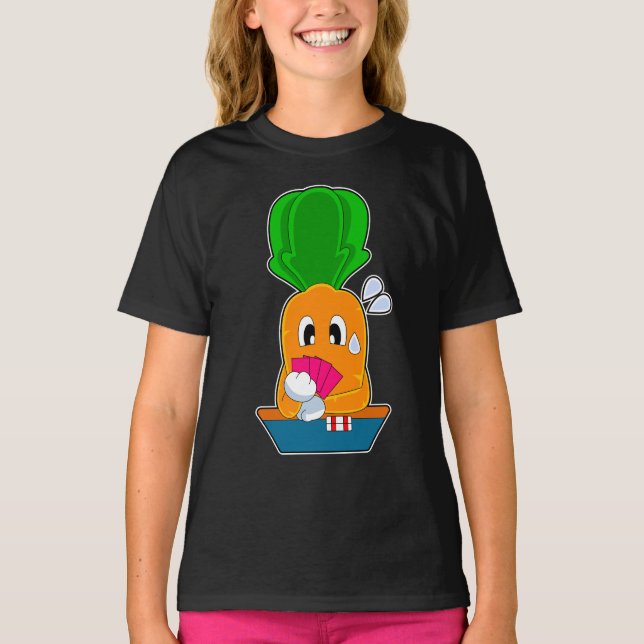 Carrot Poker Poker cards Card game T-Shirt (Front)