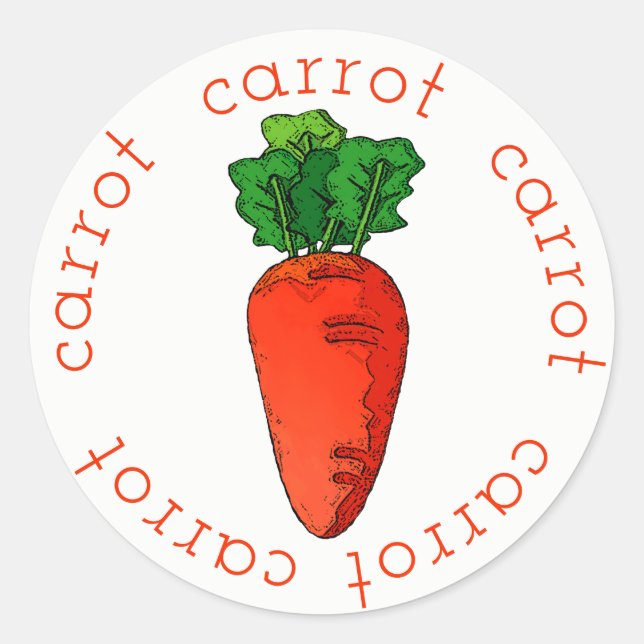Carrot Rounds Classic Round Sticker (Front)