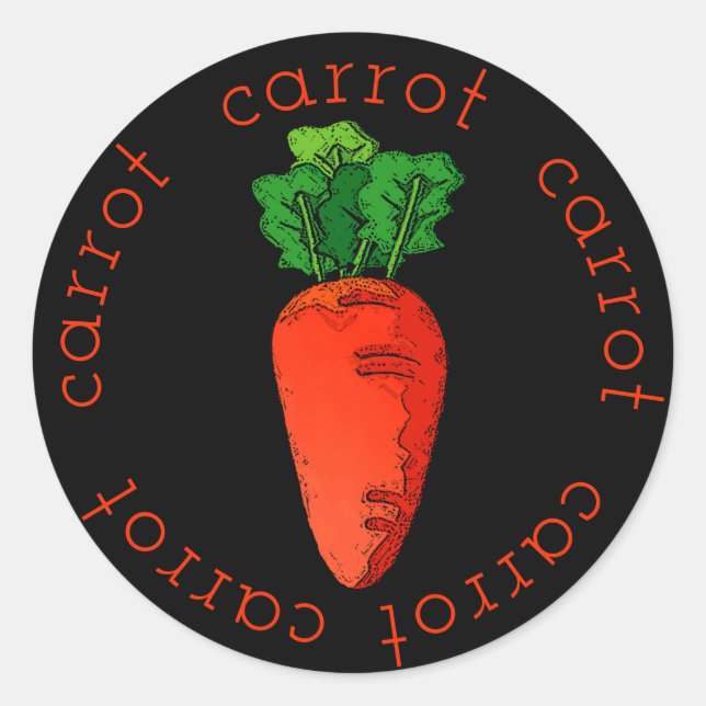 Carrot Rounds Classic Round Sticker (Front)
