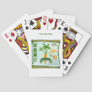 Carrot seeds growing veggies playing cards