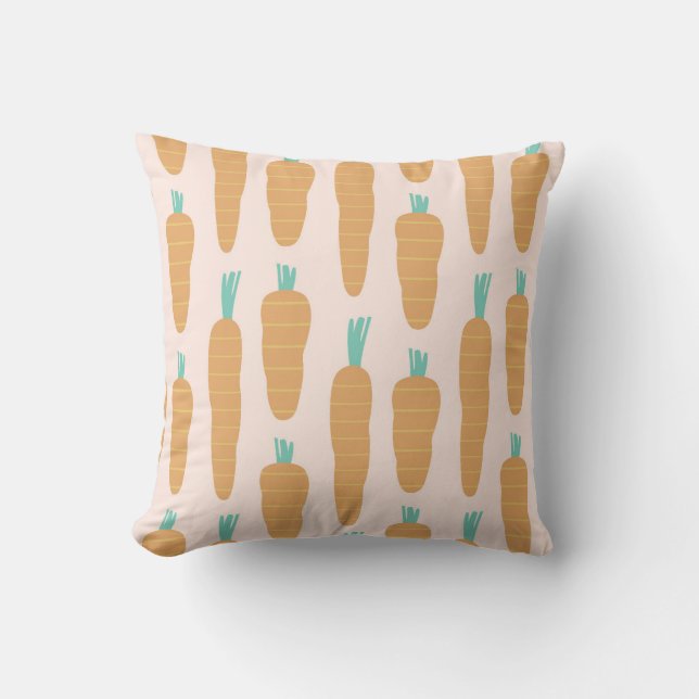 Carrot Stripe Pattern Cushion (Front)