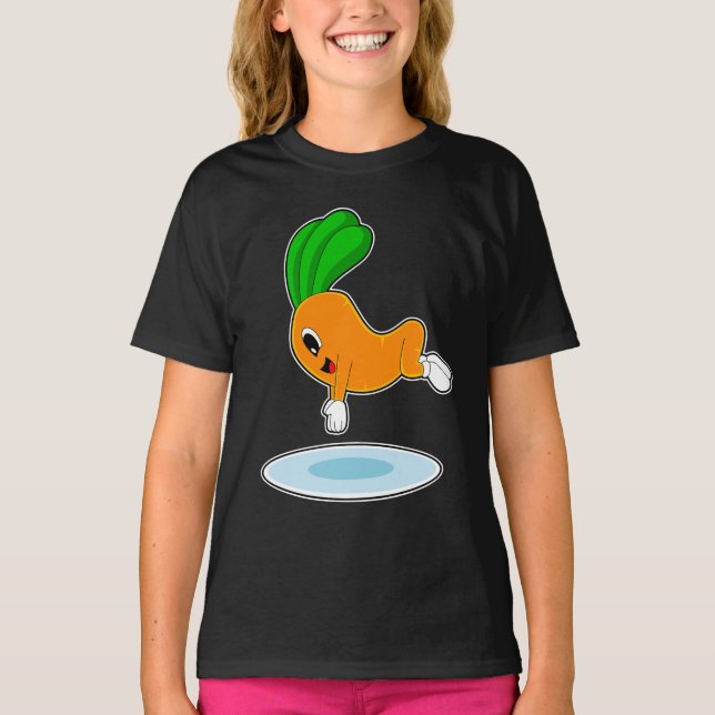 Carrot Swimming Water jumping T-Shirt (Front)
