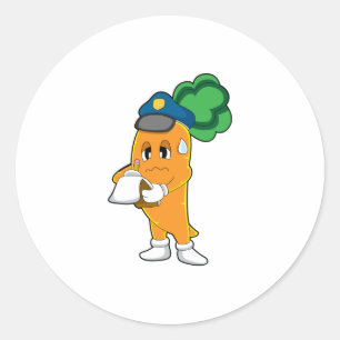 Carrot Traffic warden Parking ticket Classic Round Sticker