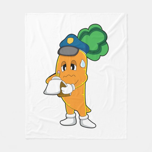 Carrot Traffic warden Parking ticket Fleece Blanket (Front)