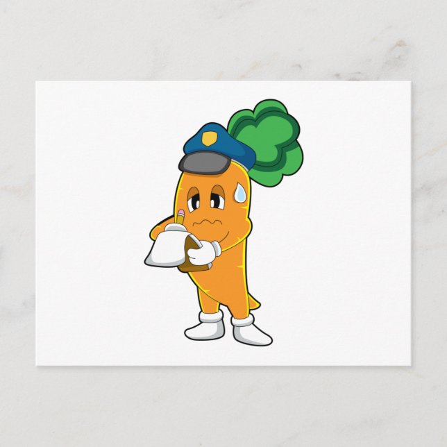 Carrot Traffic warden Parking ticket Postcard (Front)