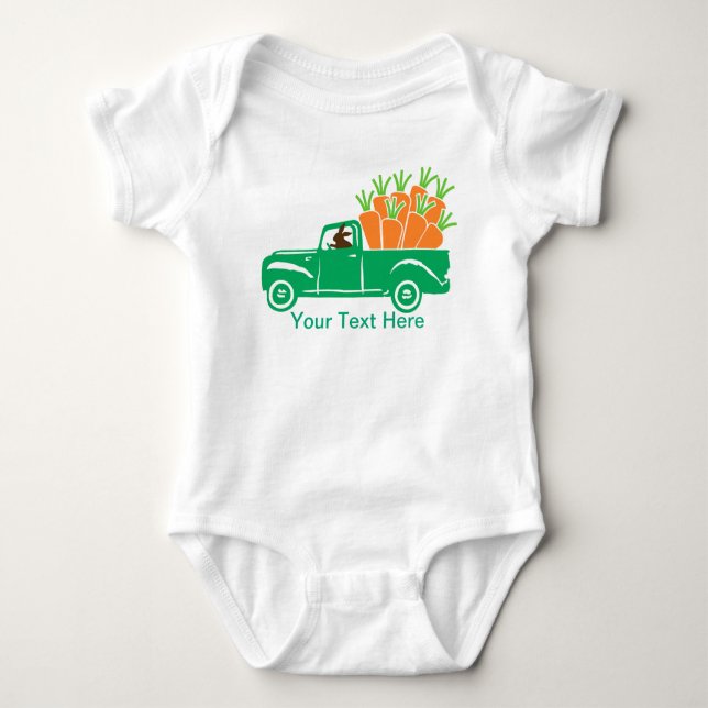 Carrot Truck Baby Bodysuit (Front)