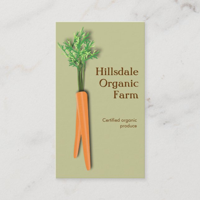 Carrot Vegetable Farm Market Business Card (Front)